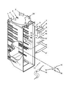 Refrigerator Liner Parts Diagram and Parts List for MSC21C6MDM02  Maytag Refrigerator