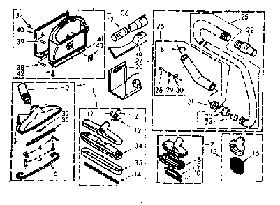 Attachment Parts Diagram and Parts List for 1164052090  Kenmore Central Vacuum
