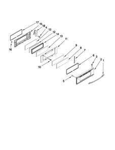 Upper Door Parts Diagram and Parts List for MGR6875ADS27  Maytag Range
