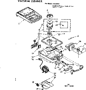 Base Assembly Diagram and Parts List for 11620910  Kenmore Canister Vacuum