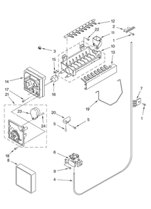 Icemaker Parts, Optional Parts Diagram and Parts List for ASD2522VRB01  Amana Refrigerator