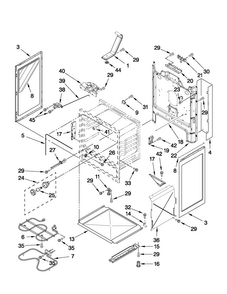 Chassis Parts Diagram and Parts List for AER5844VAW1  Amana Range