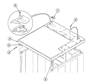 Cabinet Top Diagram and Parts List for SDG109WF  Speed Queen Dryer
