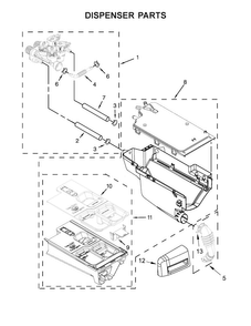 Part Location Diagram of W10468539 Whirlpool HANDLE