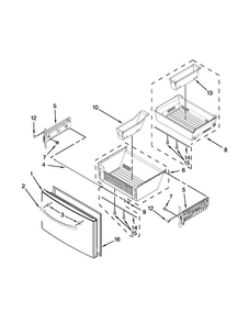 Freezer Door Parts Diagram and Parts List for 7MF2976AEM00  Maytag Refrigerator