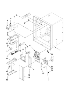 Refrigerator Liner Parts Diagram and Parts List for MFI2269VEW4  Maytag Refrigerator