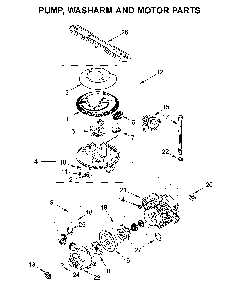Pump, washarm and motor parts Diagram and Parts List for MDB7979SHZ1  Maytag Dishwasher