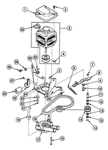 Part Location Diagram of 201189 Whirlpool Idler Spring