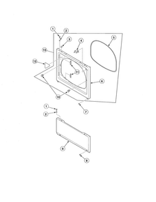 Access Panel/front Panel/seal Diagram and Parts List for LES17AWF  Speed Queen Dryer