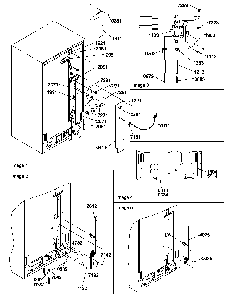 Cabinet Back Diagram and Parts List for SRD520SW-P1186302WW  Amana Refrigerator