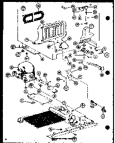 Compressor Diagram and Parts List for SRI19GL-P7745504WL  Amana Refrigerator