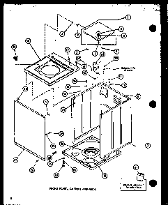 Section 9 Diagram and Parts List for LWD450 P7762129W W Amana Washer