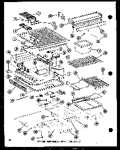 Freezer-refrigerator Parts Diagram and Parts List for TM14D-P73953-21W  Amana Refrigerator