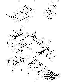 Cabinet Shelving Diagram and Parts List for TV18S3W-P1194901W  Amana Refrigerator
