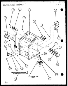 Control Panel Assembly 5 Diagram and Parts List for PTC12300ER P9812515R Amana Air Conditioner