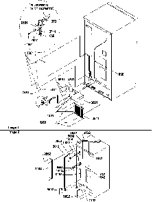 Cabinet Back Diagram and Parts List for TSI22VL-P1306602WL  Amana Refrigerator