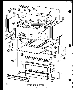 Upper Oven Parts Diagram and Parts List for RCC-4 P73409-1M Amana Microwave