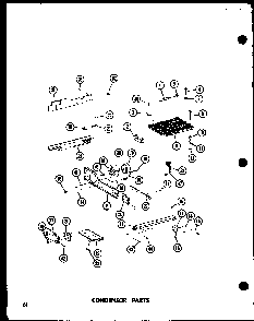 Section 1 Diagram and Parts List for SRI-22E-P74100-11W  Amana Refrigerator