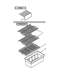 Shelf Parts Diagram and Parts List for A4TCNWFBB00  Amana Refrigerator