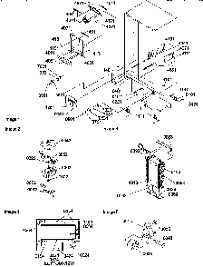 Drain System, Rollers, And Evaporator Assy Diagram and Parts List for SRDE520TBW-P1312402WW  Amana Refrigerator