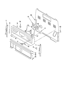 Part Location Diagram of W10170035 Whirlpool PANEL, CONTROL (STAINLESS STEE