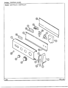 Control Panel Diagram and Parts List for 7751A77  Norge Dryer