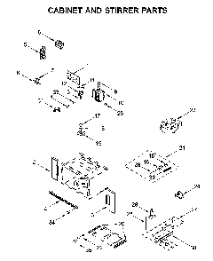 Cabinet and stirrer parts Diagram and Parts List for MMW9730FZ06  Maytag Microwave