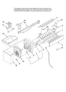 Icemaker Parts, Optional Parts Diagram and Parts List for AB1924PEKB12  Amana Refrigerator