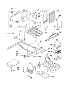 Unit Parts Diagram and Parts List for MSD2559XEB00  Maytag Refrigerator