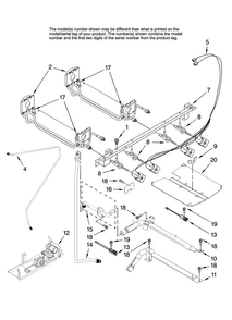Manifold Parts Diagram and Parts List for MGR5751BDS18  Maytag Range