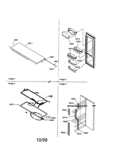 Refrigerator Door/door Trim/handles Diagram and Parts List for SRI21VW-P1315601WW  Amana Refrigerator
