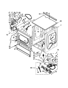 Upper Cabinet & Front Panel Parts Diagram and Parts List for MLG24PDAWW3  Maytag Dryer