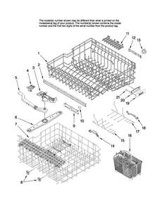 Upper And Lower Rack Parts Diagram and Parts List for MDB8851AWS1  Maytag Dishwasher
