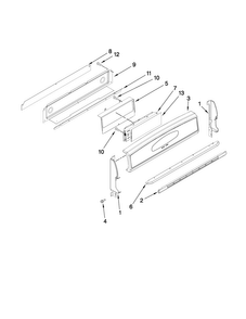 Control Panel Parts Diagram and Parts List for MGR6875ADW28  Maytag Range