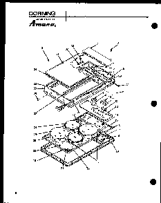 Section 2 Diagram and Parts List for AKC-2B P85123-2S Amana Cooktop
