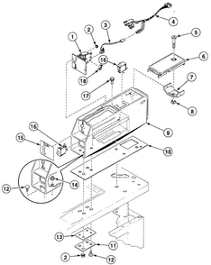 Timer Case Diagram and Parts List for SWTH20WN  Speed Queen Washer