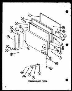 Freezer Door Parts (tm20k/p7791118w) (tm20k/p7791119w) (tmi20k/p7791120w) (tmi20k/p7791121w) Diagram and Parts List for TM20K-P7791118W  Amana Refrigerator