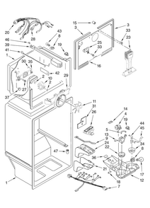 Liner Parts Diagram and Parts List for ATB1932MRW01  Amana Refrigerator