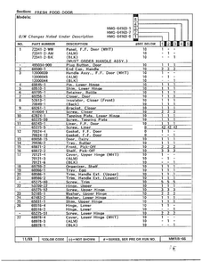 Fresh Food Door Page 2 Diagram and Parts List for 64163-0A  Admiral Refrigerator