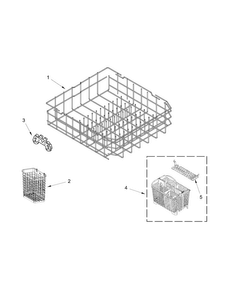 Lower Rack Parts Diagram and Parts List for MDB8949SBB3  Maytag Dishwasher