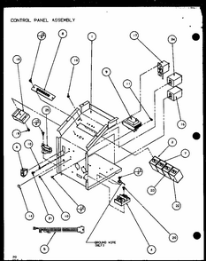 Control Panel Assembly (pth07400er/p9872101r) (pth07300er/p9812601r) Diagram and Parts List for PTH12300ER P9812615R Amana Air Conditioner