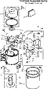 Unit Parts Diagram and Parts List for 1164052291  Kenmore Central Vacuum