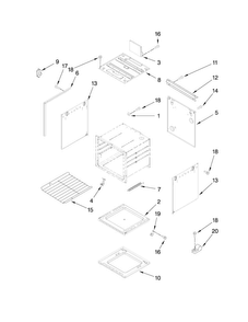 Part Location Diagram of 4011F460-51 Whirlpool BOX-BURNER