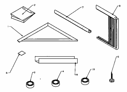 Mounting Kit Assembly Diagram and Parts List for 10QZ22TA-P1180402R  Amana Air Conditioner