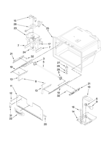 Freezer Liner Parts Diagram and Parts List for MFI2067AES6  Maytag Refrigerator