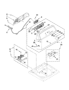 Console And Dispenser Parts Diagram and Parts List for 7MMVWX700XL1  Maytag Washer