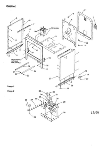 Cabinet Diagram and Parts List for ART6002L-P1143686NL  Amana Range