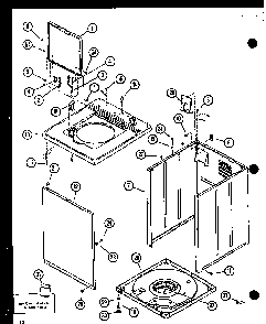 Section 13 Diagram and Parts List for LW2502L P1118409WL Amana Washer