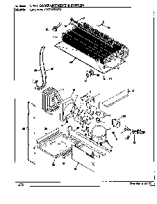 Unit Compartment & System Diagram and Parts List for CNT19V8H BC54A Crosley Refrigerator