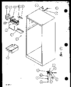 Icemaker Diagram and Parts List for TR18QB2L-P1111308WL  Amana Refrigerator